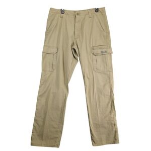 NWT Wrangler Five Star Heritage Cargo Pants Mens 34x32 Relaxed Fit Stretch Beige